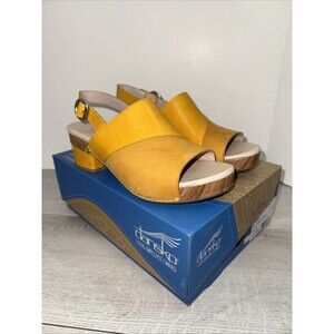 Dansko Madalyn Mango Calf Leather Nubuck Women's 8.5-9 US 39 EUR Open Toe New